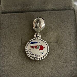 Pandora Costa Rica Flag Map Exclusive Charm Pendant